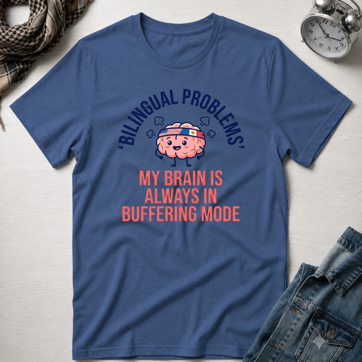 Bilingual Problems My Brain Is Always In Buffering Mode T-Shirt