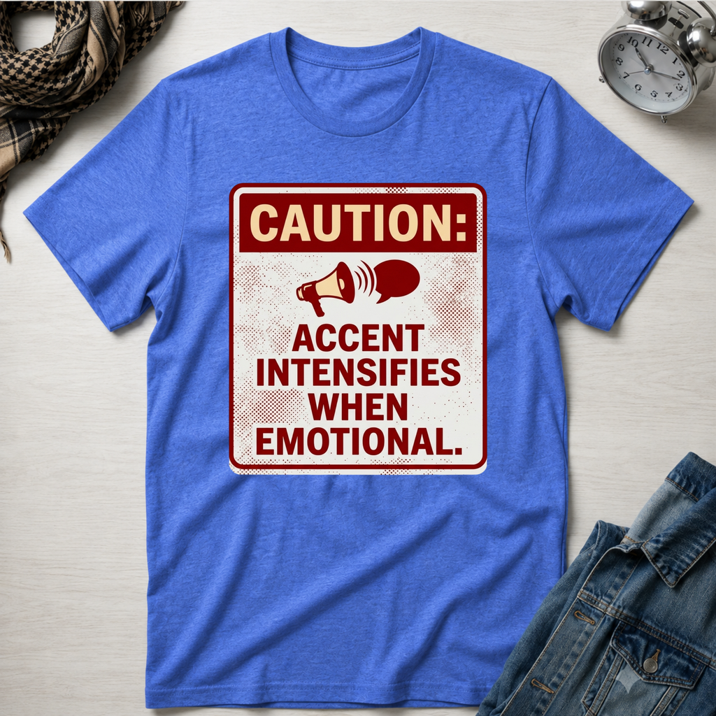 Caution: Accent Intensifies When Emotional T-Shirt