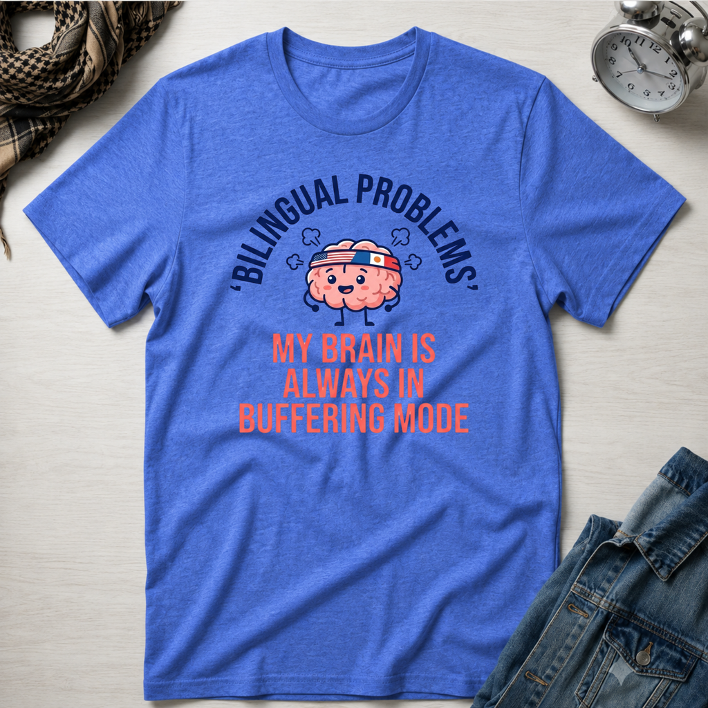 Bilingual Problems My Brain Is Always In Buffering Mode T-Shirt