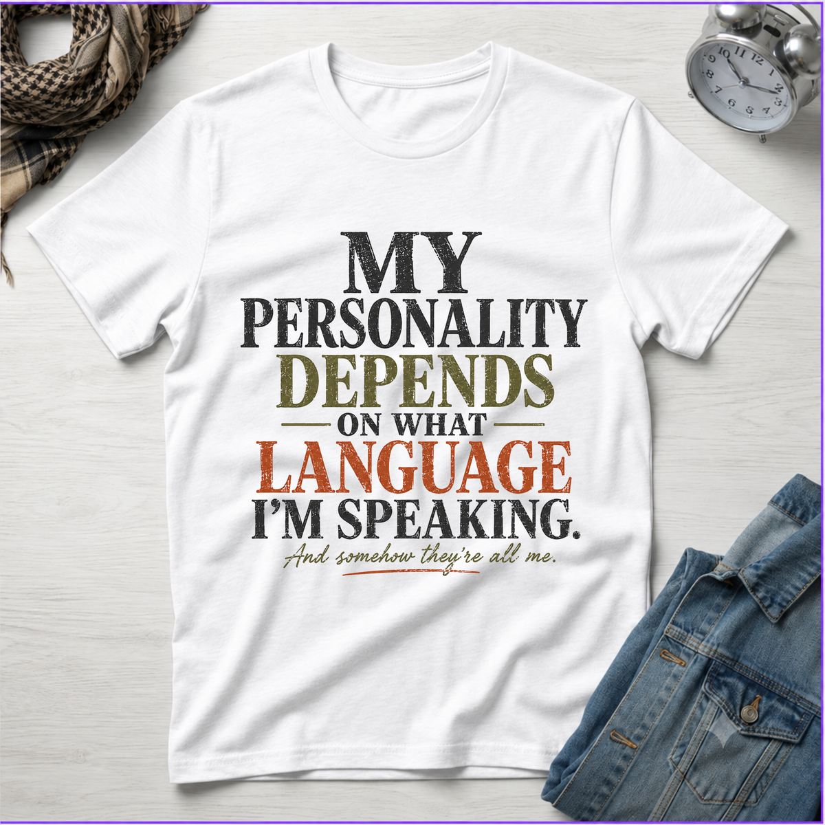 My Personality Depends on What Language I'm Speaking T-Shirt
