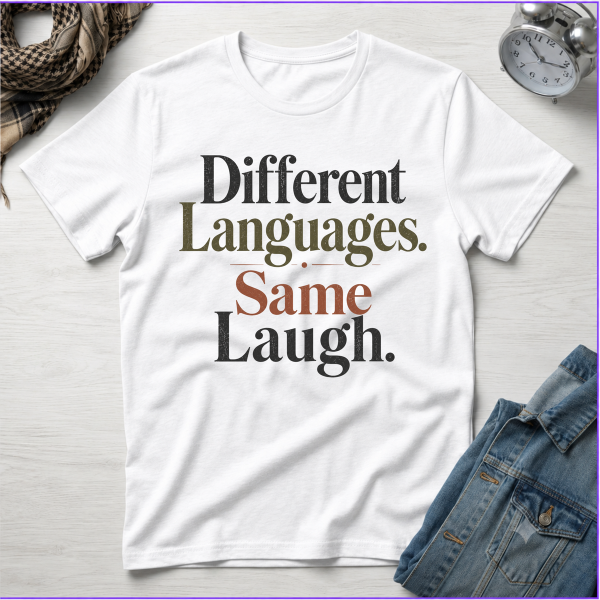 Different Languages, Same Laugh T-Shirt